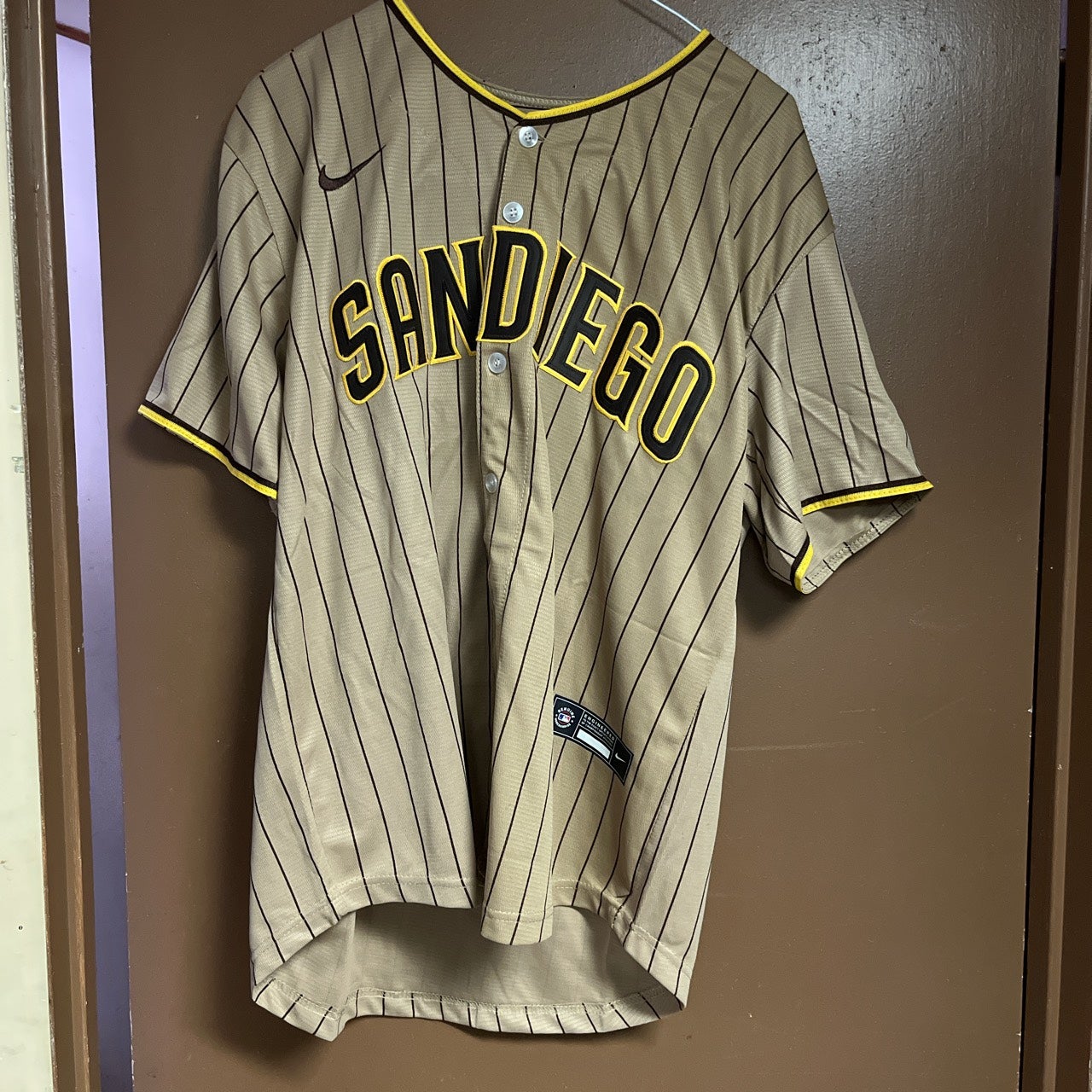 Men's Joe Musgrove San Diego Padres Authentic White /Brown Home Jersey
