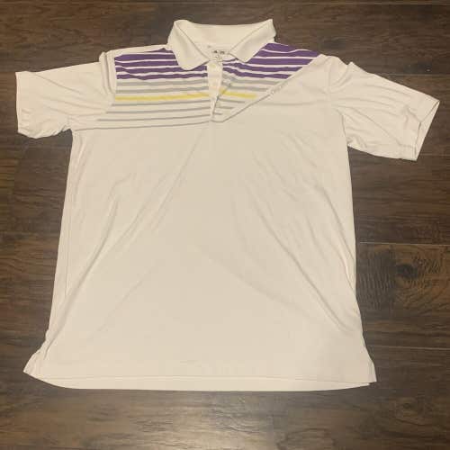 Adidas Adizero Golf Performance Sportswear Men's Polo Button Up Shirt Size XL