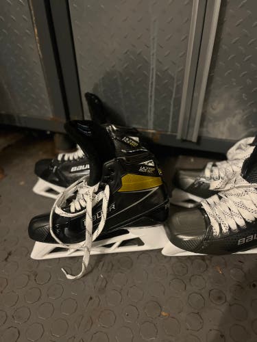 Used Bauer Regular Width Pro Stock Size 9 Ultrasonic Hockey Goalie Skates