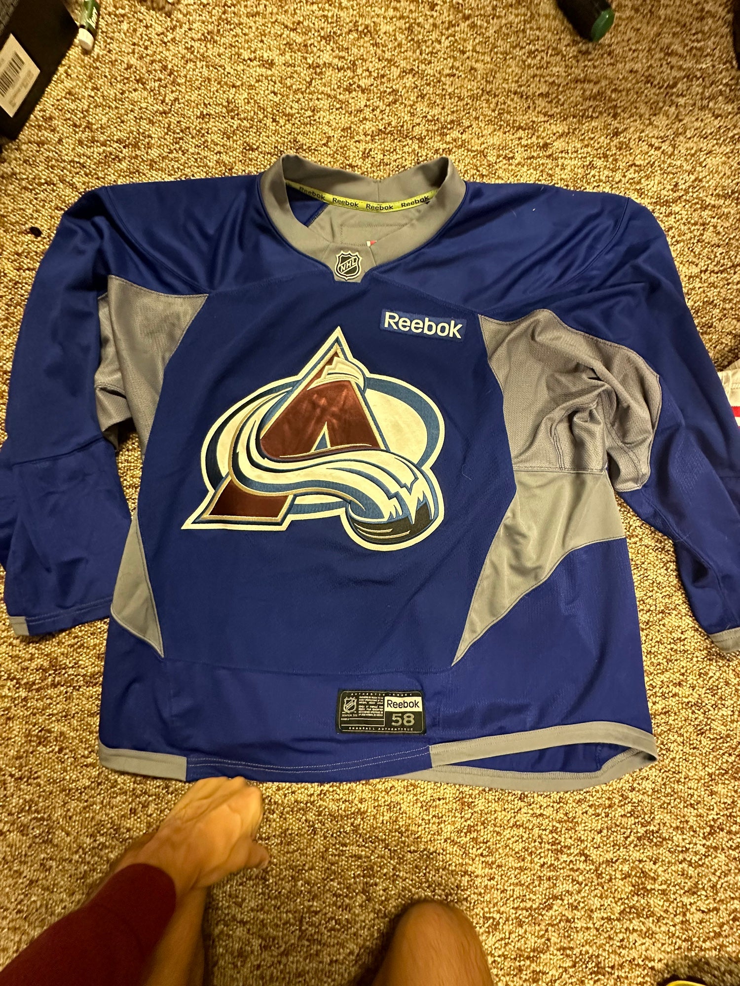 Men's Colorado Avalanche Reebok Blue EDGE Authentic Alternate Jersey