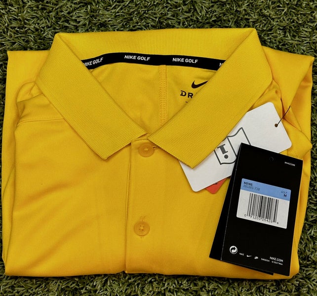 Nike Dri-fit Victory Solid Golf Polo Shirt in Yellow for Men