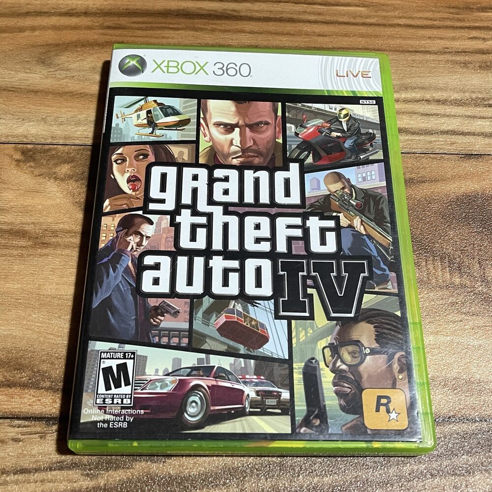 Grand Theft Auto IV (Xbox 360, 2008) (Includes Map - No Manual) GTA 4