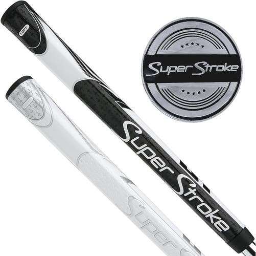 NEW Super Stroke Zenergy 1.0PT Pistol Putter Grips - Black White Silver