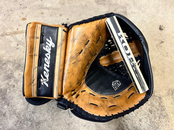 Kenesky retro tan goalie catch glove
