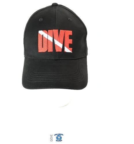 Scuba DIVE Flag Embroidered Logo Hat, Baseball Cap, One Size Fits All