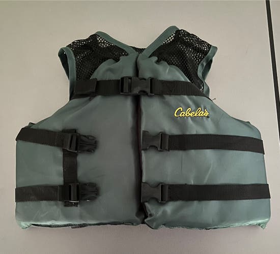 Cabela’s life jacket mesh Youth 50-90lbs boating swim boat swimming Kids