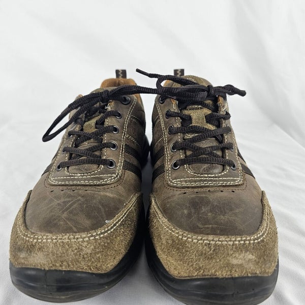 Ecco Brown Leather Suede Comfort Walking Shoes Size 43 Mens Size 9