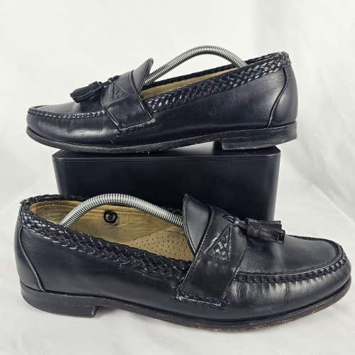 Allen Edmonds Maxfield Black Leather Loafers Shoes 11.5 D Tassels Men