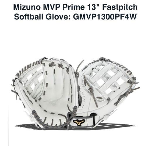 New 2023 Mizuno Right Hand Throw Outfield MVP Prime Softball Glove 13"
