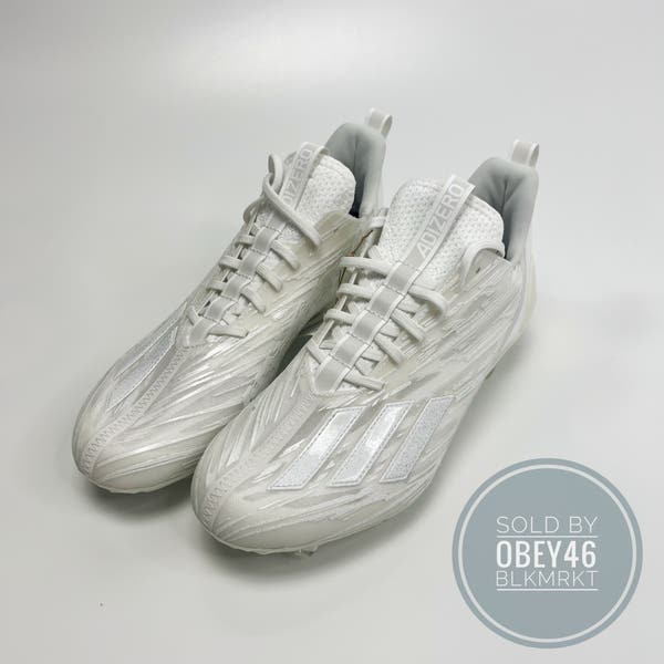 Adidas ADIZERO 12.0 Football Cleats Triple White 8.5  display picture 2