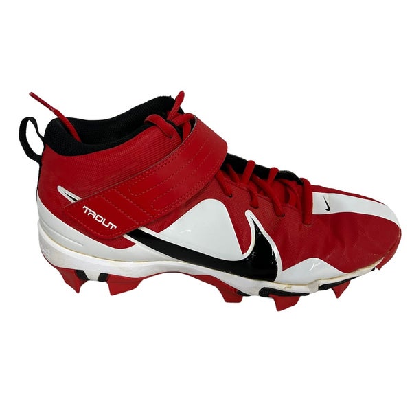 Used Nike TROUT CLEATS Senior 9.5 Baseball and Softball Cleats