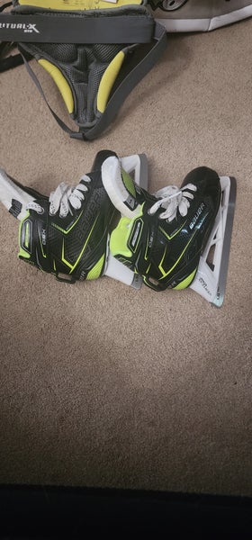 Junior Used Bauer GSX Hockey Goalie Skates Regular Width Size 1