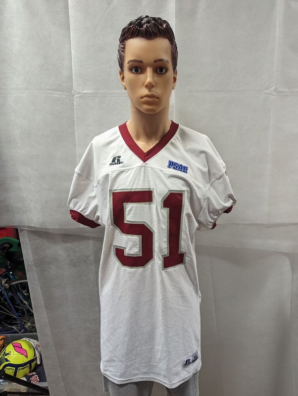 VINTAGE Russell Athletic Football Jersey #32, Maroon, XL