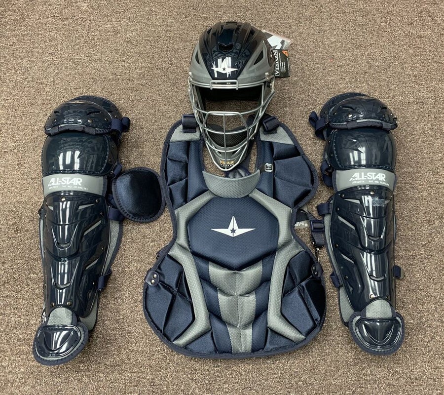 All-Star System7 Axis NOCSAE Youth Baseball Catcher's Set Solid Royal