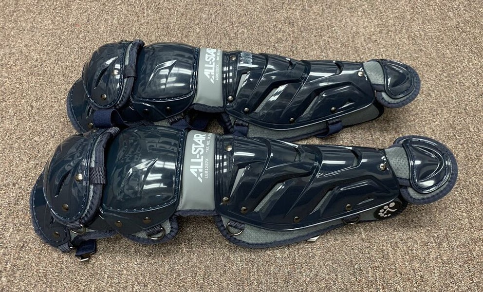 All Star System 7 Axis Youth 10-12 Catchers Gear Set - Navy Blue Grey