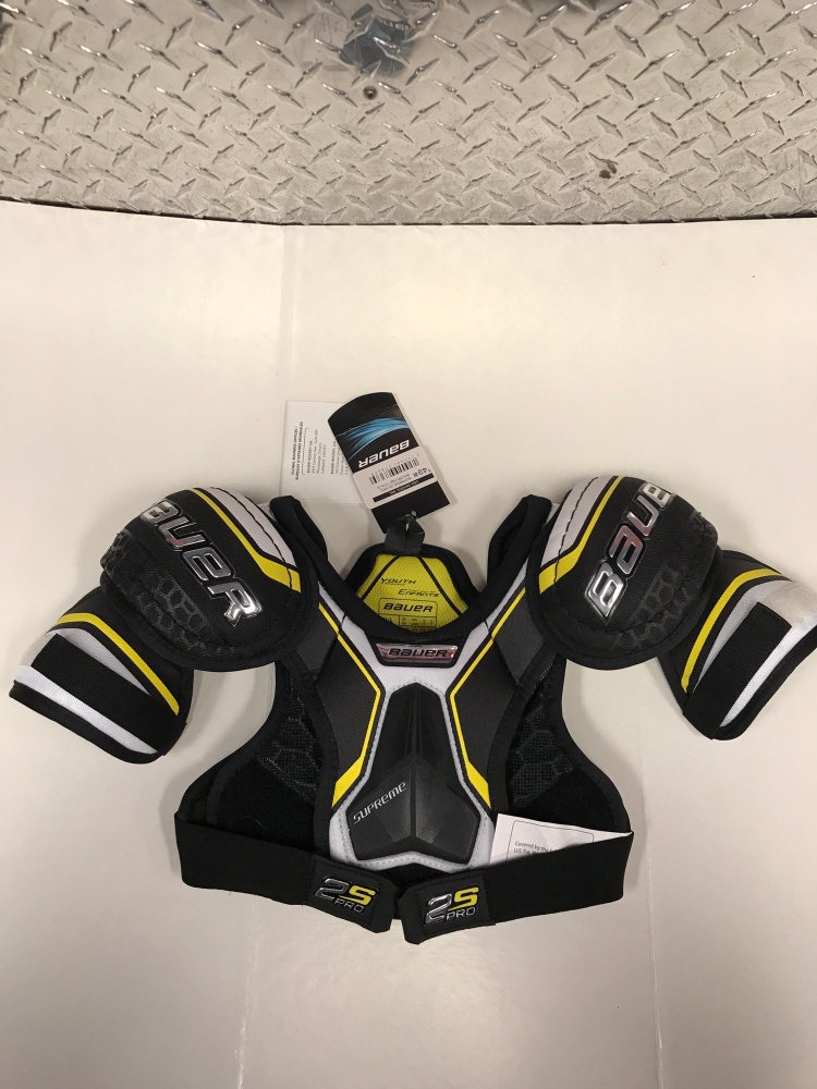 New Small Bauer  Supreme 2S Pro Shoulder Pads