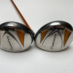 Maxfli Powermax 3 & 5 Fairway Wood Set 15* 18* Regular Graphite Mens RH