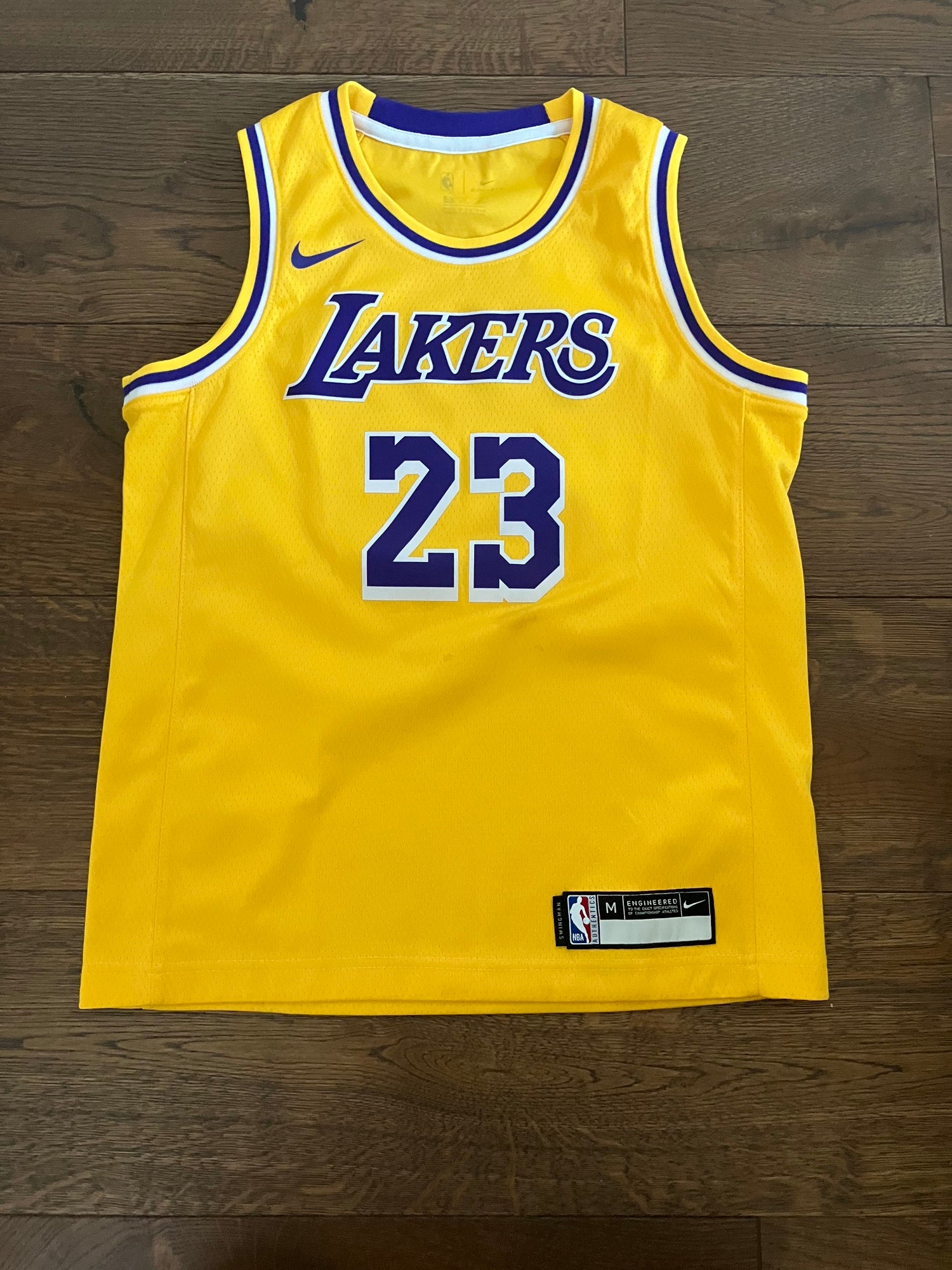 Nike, Shirts, Authentic Lebron James Lakers Jersey 23