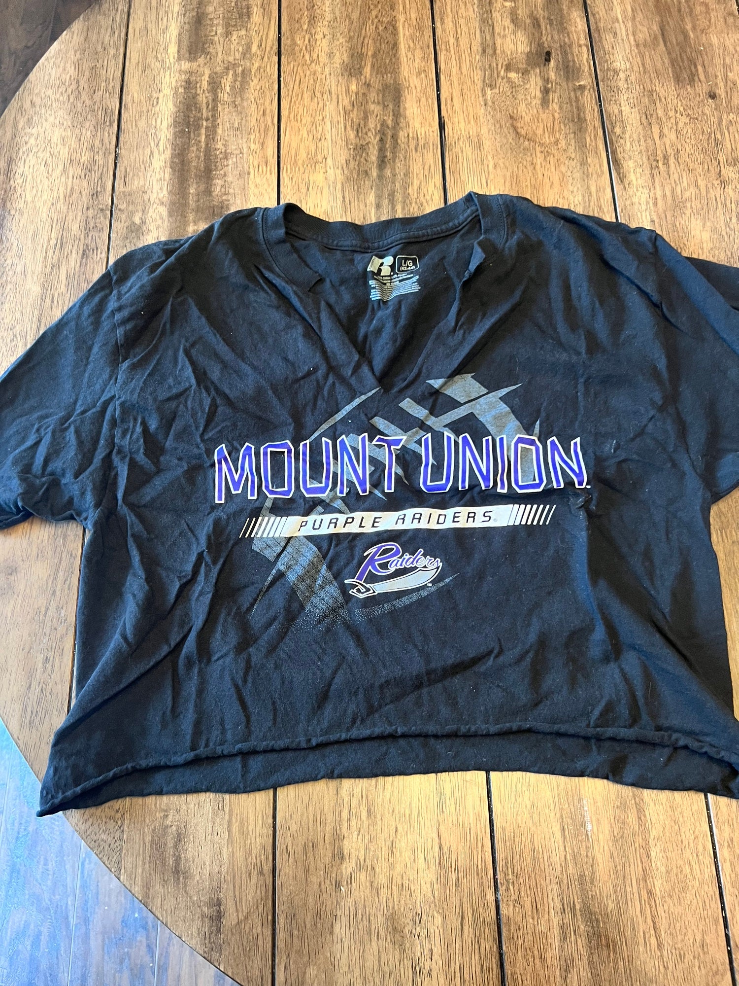 Men's Black Mount Union Purple Raiders Football Jersey