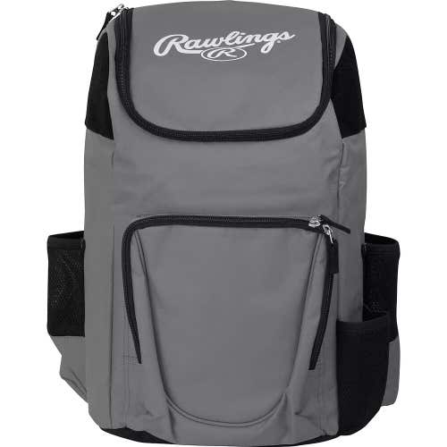 New Rawlings R250 Player's Backpack equipment gray kids softball ball bat bag
