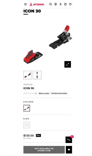 Atomic (Marker) Icon 30 Downhill Binding | SidelineSwap | Buy and