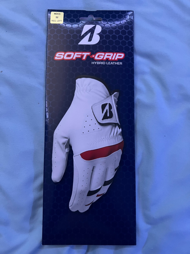 Bridgestone Men’s Soft-Grip Hybrid Leather Gloves (Medium)
