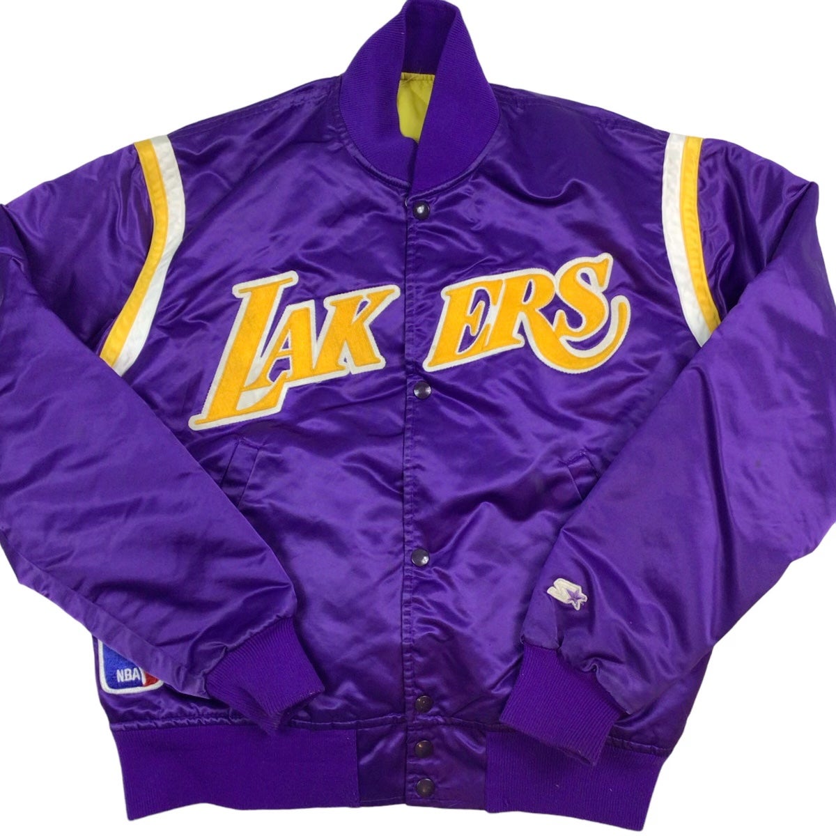 Satin Bomber Los Angeles Lakers Jacket - Jackets Masters