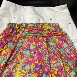 1 White and 1 Multi Color Shorts for Sports/Leisure