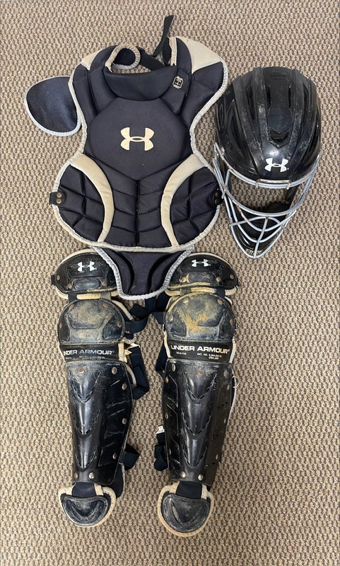 Under Armour Women's Victory Series Softball Catcher Gear Set, Black (Age  9-12) 