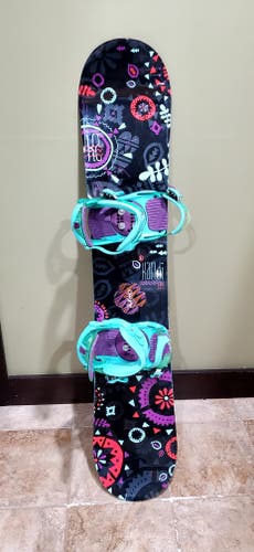 Used Kid's K2 Kandi Snowboard Freestyle With Bindings True Twin