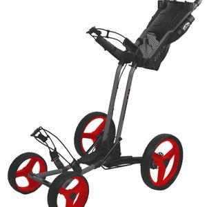 Sun Mountain Pathfinder PX4 Push Pull Golf Cart Trolley - Magnetic Gray Red