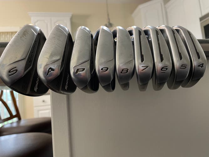 Taylormade Speedblade 9 Club Set Men's Right Handed Regular Flex Steel Shaft Speedblade Iron Set
