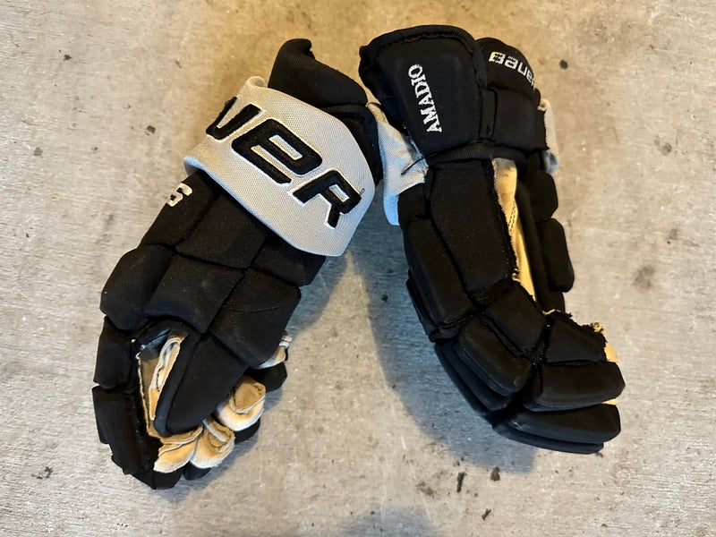 Vancouver Canucks Dorsett Bauer APX2 Pro 14 Pro Stock Gloves | SidelineSwap
