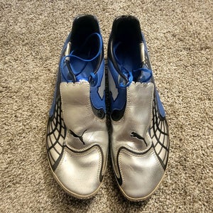 Used Blue & Silver Puma v1.10 Soccer Cleats - Size 12
