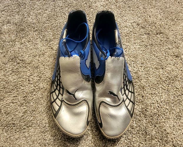 Used Blue & Silver Puma v1.10 Soccer Cleats - Size 12