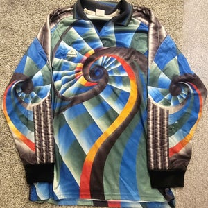 Vintage 80s 90s Le Coq Sportiff LS Abstract Soccer Goalkeeper Jersey Mens Sz M