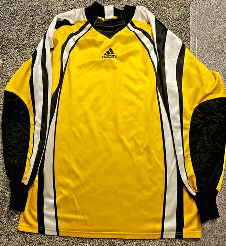 Large Yellow Adidas Soccer Goalie Jersey