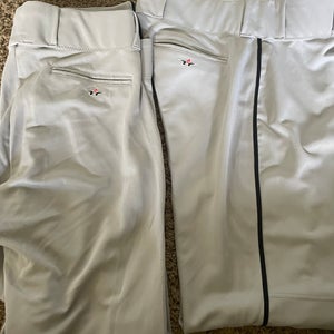 Alleson Gray/Black Piping Adult Large Baseball Pants