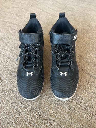 Black Used Adult Men's 7 (W 8) Molded Under Armour Bryce harper Cleat