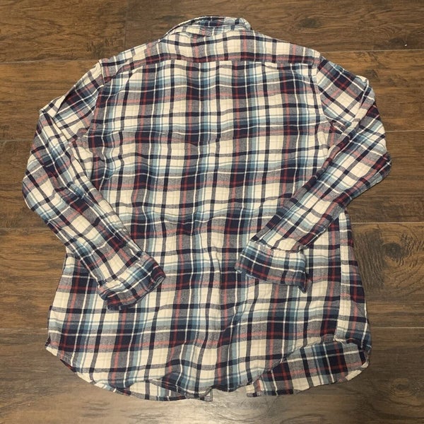 Sonoma Lifestyle Mens Modern Fit Long Sleeve Plaid Button Up Flannel Shirt Sz Lg