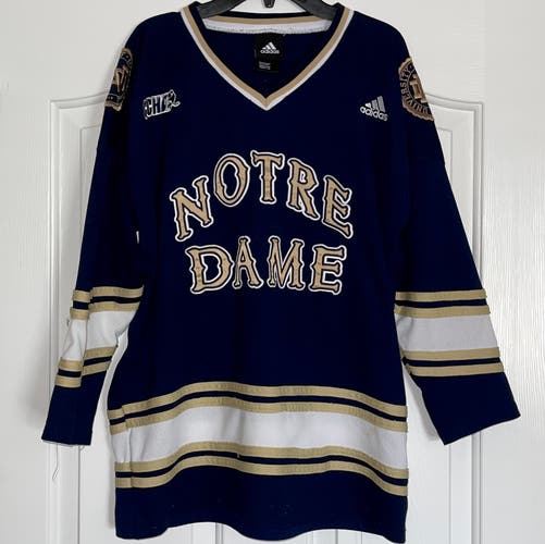 Vintage Adidas Notre Dame Hockey Jersey (Youth L/XL)
