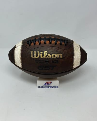 NEW Wilson GST K2 PEE WEE (Ages 6-8) Size Youth Leather Football GAME PREPPED
