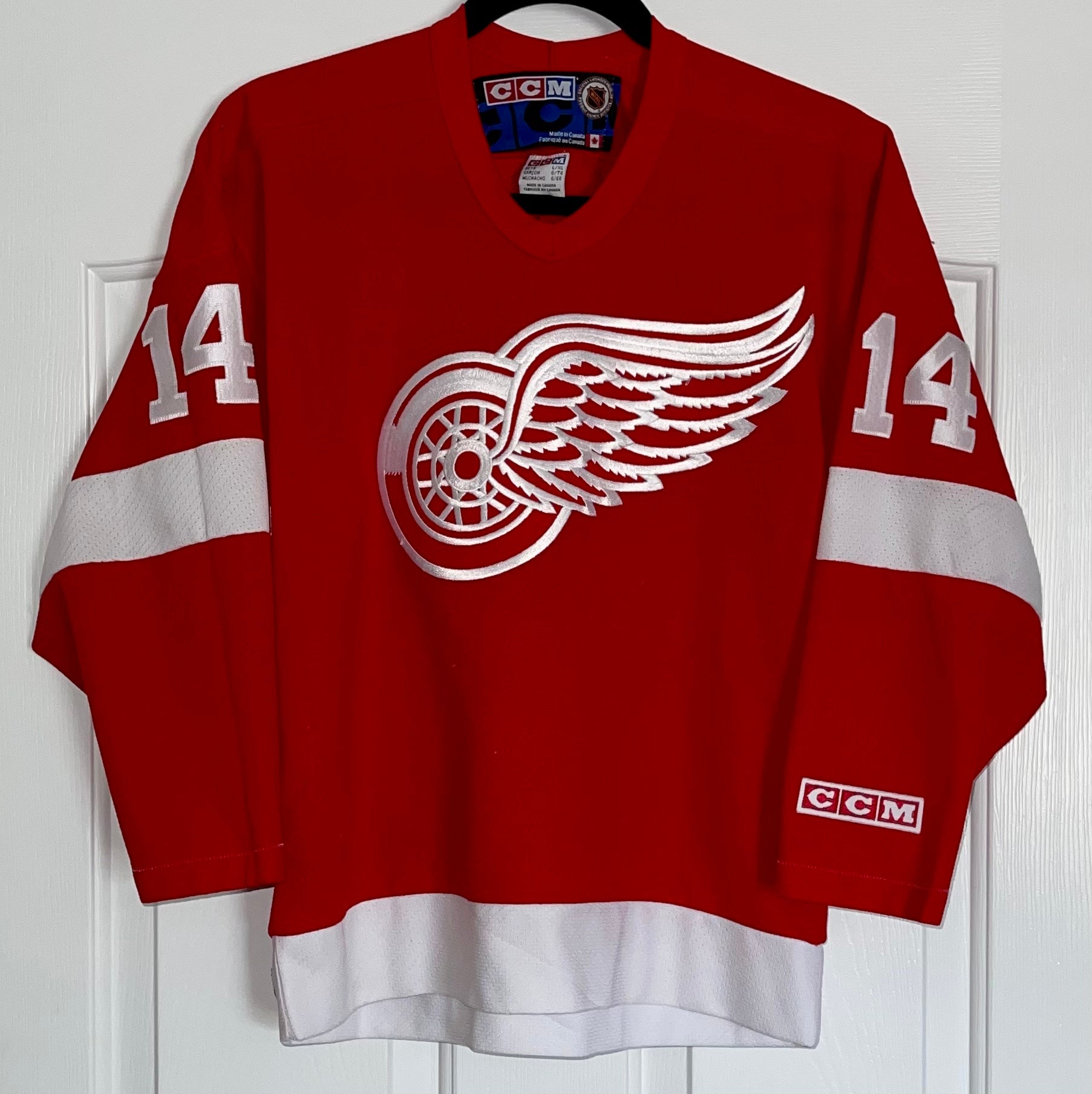 2000-07 DETROIT RED WINGS SHANAHAN #14 CCM JERSEY (HOME) Y