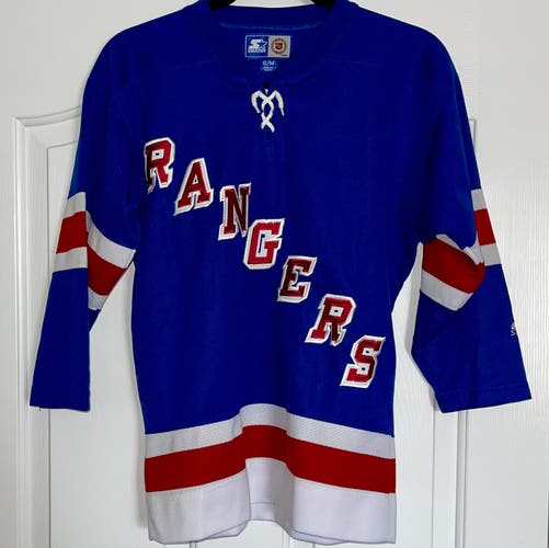 Youth Vintage Starter NHL New York Rangers Jersey (Youth S/M)