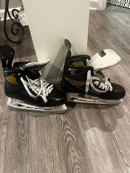 Used Bauer Extra Wide Width Size 10 Supreme 3S Pro Hockey Skates