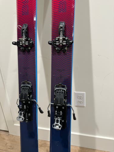 Barely used 2020 Blizzard Zero G 95 Skis With Atomic Backland Bindings And Pomoca Skins
