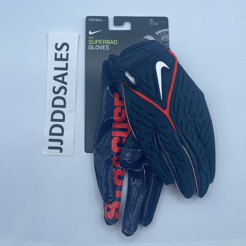 Nike Superbad NCAA Syracuse Orange Football Gloves DX5298-432 Men’s Size XL  New