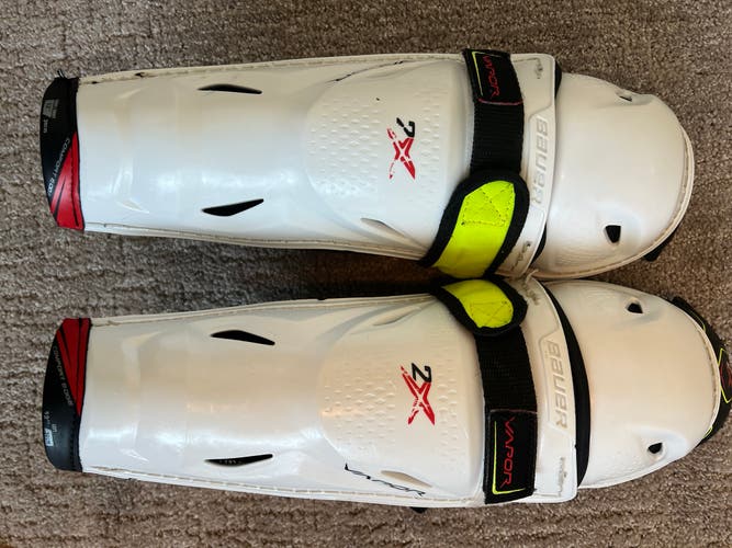Used 12 inch Bauer 2X Shin Pads