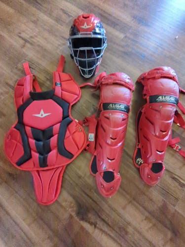 Used All Star System 7 Catcher's Set