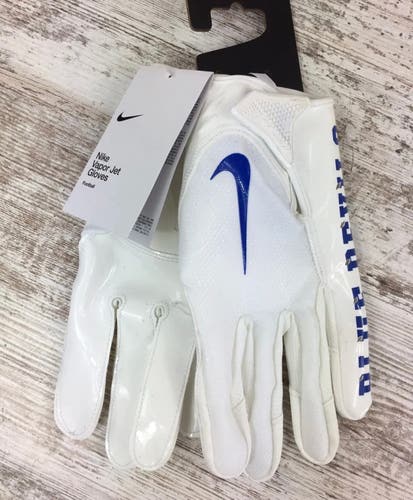 4XL Nike Vapor Jet Duke Blue Devils Football  Gloves Team Issued XXXXL Brand New